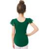 imageStelle Girls Ballet Leotards Black Dance Leotards Ruffle Short Sleeve Gymnastics Outfits ToddlerLittle KidBig kidGreen