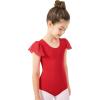 imageStelle Girls Ballet Leotards Black Dance Leotards Ruffle Short Sleeve Gymnastics Outfits ToddlerLittle KidBig kidRed