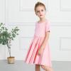 imageStelle Girls Dresses Skater Twirly Stretch Aline Toddler Solid Color Plain Kneelength DressA02pink Without Pocket