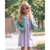 imageStelle Girls Dresses Skater Twirly Stretch Aline Toddler Solid Color Plain Kneelength DressA19lavender With Pocket