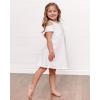 imageStelle Girls Dresses Skater Twirly Stretch Aline Toddler Solid Color Plain Kneelength DressCd001white Cold Shoulder