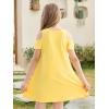 imageStelle Girls Dresses Skater Twirly Stretch Aline Toddler Solid Color Plain Kneelength DressCd001yellow Cold Shoulder