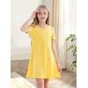 imageStelle Girls Dresses Skater Twirly Stretch Aline Toddler Solid Color Plain Kneelength DressCd001yellow Cold Shoulder