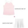 imageStelle Girls Tennis Dress Golf Outfit Combo with Tennis Skirt and Sleeveless Tank Top Blue Tank Top 910 Years