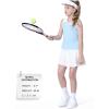 imageStelle Girls Tennis Dress Golf Outfit Combo with Tennis Skirt and Sleeveless Tank Top Blue Tank Top 910 Years