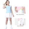 imageStelle Girls Tennis Dress Golf Outfit Combo with Tennis Skirt and Sleeveless Tank Top Blue Tank Top 910 Years