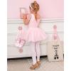 imageStelle Puff Sleeve Ballet Leotards for Girls with Sparkly Tutu Skirted Toddler Dance Dress Outfit Little KidBig Kid01puff Sleeveballet Pink