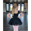 imageStelle Puff Sleeve Ballet Leotards for Girls with Sparkly Tutu Skirted Toddler Dance Dress Outfit Little KidBig Kid01puff Sleeveblack
