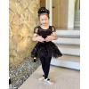 imageStelle Puff Sleeve Ballet Leotards for Girls with Sparkly Tutu Skirted Toddler Dance Dress Outfit Little KidBig Kid01puff Sleeveblack