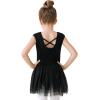imageStelle Puff Sleeve Ballet Leotards for Girls with Sparkly Tutu Skirted Toddler Dance Dress Outfit Little KidBig Kid02sleevelessblack