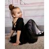 imageStelle Puff Sleeve Ballet Leotards for Girls with Sparkly Tutu Skirted Toddler Dance Dress Outfit Little KidBig Kid03short Sleeveblack