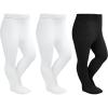 imageStelle Toddler Girls Tights Baby Seamless Knit Thick Cotton Leggings PantyhoseInfantsKidsChildern2 White1 Black