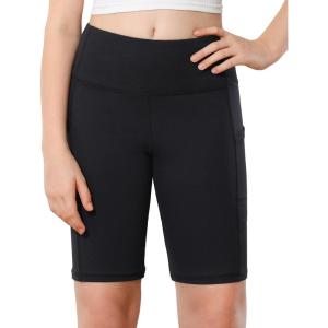 imageStelle Girls 8quot Volleyball Shorts Spandex Biker Shorts Youth Cheer Dance Gymnastics Shorts with PocketsBlack8 Shorts