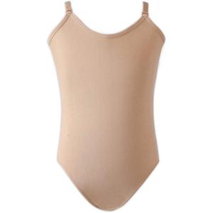 imageStelle Girls Nude Leotard Seamless Undergarment Camisole with Adjustable Straps for DanceBalletGymnasticsNude