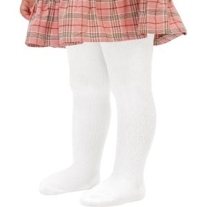 imageStelle Toddler Girls Tights Baby Seamless Knit Thick Cotton Leggings PantyhoseInfantsKidsChildern1white