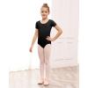 imageStelle Ballet Leotards for Girls Black Dance Leotard Gymnastics Ballet Outfits with Bow Back ToddlerLittleBig Kids1black