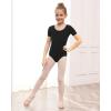 imageStelle Ballet Leotards for Girls Black Dance Leotard Gymnastics Ballet Outfits with Bow Back ToddlerLittleBig Kids1black