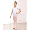 imageStelle Ballet Leotards for Girls Black Dance Leotard Gymnastics Ballet Outfits with Bow Back ToddlerLittleBig Kids1white