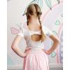 imageStelle Ballet Leotards for Girls Black Dance Leotard Gymnastics Ballet Outfits with Bow Back ToddlerLittleBig Kids1white
