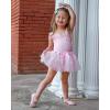 imageStelle Ballet Leotards for Girls Black Dance Leotard Gymnastics Ballet Outfits with Bow Back ToddlerLittleBig KidsBallet Pink Mesh Cap Sleeves