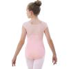 imageStelle Ballet Leotards for Girls Black Dance Leotard Gymnastics Ballet Outfits with Bow Back ToddlerLittleBig KidsBallet Pink Mesh Cap Sleeves