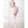 imageStelle Ballet Leotards for Girls Black Dance Leotard Gymnastics Ballet Outfits with Bow Back ToddlerLittleBig KidsBallet Pink Mesh Cap Sleeves