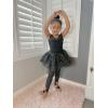 imageStelle Ballet Leotards for Girls Black Dance Leotard Gymnastics Ballet Outfits with Bow Back ToddlerLittleBig KidsBlack Mesh Cap Sleeves