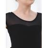 imageStelle Ballet Leotards for Girls Black Dance Leotard Gymnastics Ballet Outfits with Bow Back ToddlerLittleBig KidsBlack Mesh Cap Sleeves
