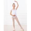 imageStelle Ballet Leotards for Girls Black Dance Leotard Gymnastics Ballet Outfits with Bow Back ToddlerLittleBig KidsWhite Mesh Cap Sleeves