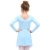 imageStelle Ballet Leotards for Girls Long Sleeve Dance Dress Outfit Combo with Skirt and Tights ToddlerLittle KidBig Kid00bule Long Sleeve