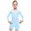 imageStelle Ballet Leotards for Girls Long Sleeve Dance Dress Outfit Combo with Skirt and Tights ToddlerLittle KidBig Kid00bule Long Sleeve