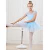 imageStelle Ballet Leotards for Girls Toddler Leotard with Tutu Skirt Dance Tutu Dress LittleBig Kid01blue