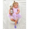 imageStelle Ballet Leotards for Girls Toddler Leotard with Tutu Skirt Dance Tutu Dress LittleBig Kid01purple