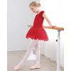 imageStelle Ballet Leotards for Girls Toddler Leotard with Tutu Skirt Dance Tutu Dress LittleBig Kid01red