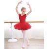 imageStelle Ballet Leotards for Girls Toddler Leotard with Tutu Skirt Dance Tutu Dress LittleBig Kid01red