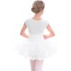 imageStelle Ballet Leotards for Girls Toddler Leotard with Tutu Skirt Dance Tutu Dress LittleBig Kid01white