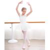 imageStelle Ballet Leotards for Girls Toddler Leotard with Tutu Skirt Dance Tutu Dress LittleBig Kid01white