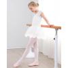 imageStelle Ballet Leotards for Girls Toddler Leotard with Tutu Skirt Dance Tutu Dress LittleBig Kid01white