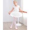 imageStelle Ballet Leotards for Girls Toddler Leotard with Tutu Skirt Dance Tutu Dress LittleBig Kid01white