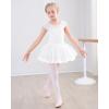 imageStelle Ballet Leotards for Girls Toddler Leotard with Tutu Skirt Dance Tutu Dress LittleBig Kid01white