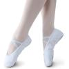 imageStelle Ballet Shoes for Girls Canvas Ballet ShoesWhite