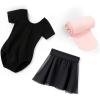 imageStelle Girls Ballet Leotards Toddler Dance Outfit Combo with Pull on Skirt and Tights ToddlerLittle KidBig Kid01black