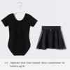 imageStelle Girls Ballet Leotards Toddler Dance Outfit Combo with Pull on Skirt and Tights ToddlerLittle KidBig Kid01black