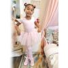 imageStelle Girls Ballet Leotards Toddler Dance Outfit Combo with Pull on Skirt and Tights ToddlerLittle KidBig Kid02ballet Pink Shiny Tutu Skirt