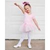 imageStelle Girls Ballet Leotards Toddler Dance Outfit Combo with Pull on Skirt and Tights ToddlerLittle KidBig Kid02ballet Pink Shiny Tutu Skirt