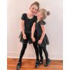 imageStelle Girls Ballet Leotards Toddler Dance Outfit Combo with Pull on Skirt and Tights ToddlerLittle KidBig Kid02black Shiny Tutu Skirt