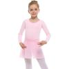 imageStelle Girls Ballet Leotards Toddler Dance Outfit Combo with Pull on Skirt and Tights ToddlerLittle KidBig Kid04ballet Pinklong Sleeve