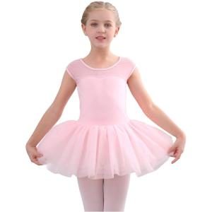 imageStelle Ballet Leotards for Girls Toddler Leotard with Tutu Skirt Dance Tutu Dress LittleBig Kid01ballet Pink