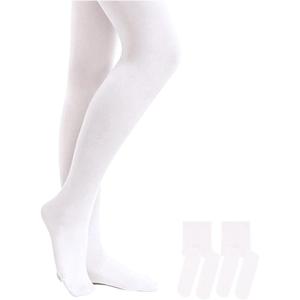imageStelle Girls Ultra Soft Pro Dance TightBallet Footed Tight ToddlerLittle KidBig Kid2pair White
