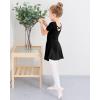 imageStelle Ballet Leotards for Girls Dance Leotard with Skirt Toddler Ballet Outfit CrissCross Bow Back LittleBig KidStyle 1blackcross Back